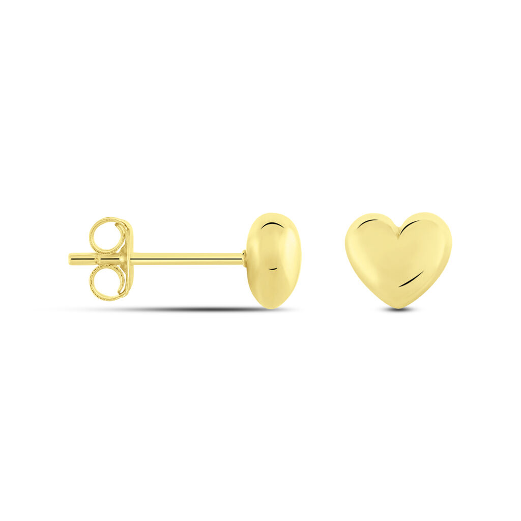 Ohrstecker Silber 925 Gold vergoldet Herz - Ohrstecker Damen | OROVIVO