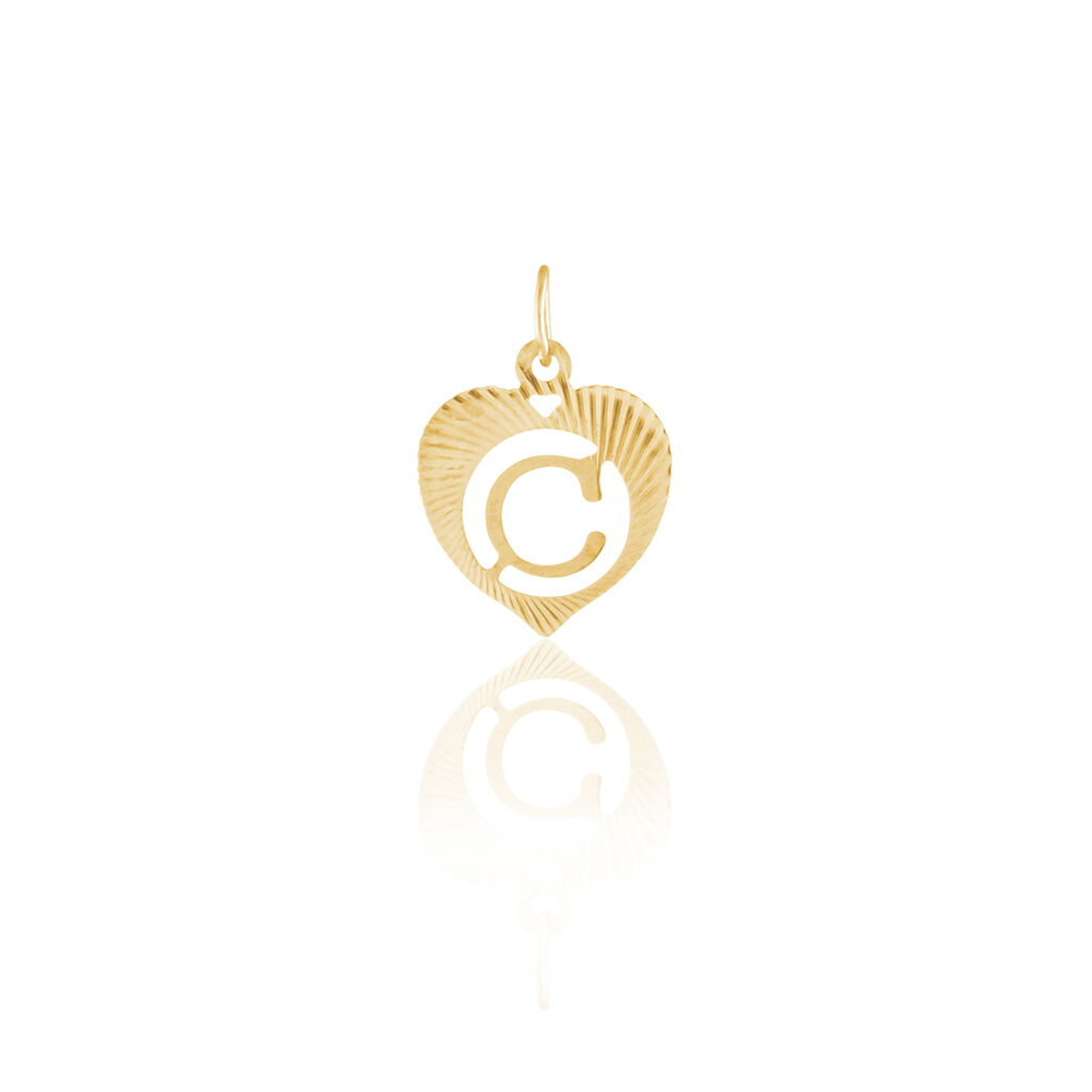 Unisex Anhänger Gold 375 Buchstabe C Herz - Schmuckanhänger Damen | OROVIVO