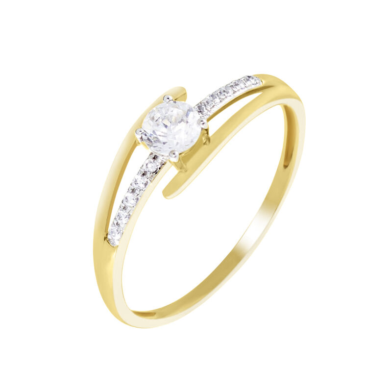 Bague Or Jaune Daegan Oxydes De Zirconium - Spannringe Damen | OROVIVO