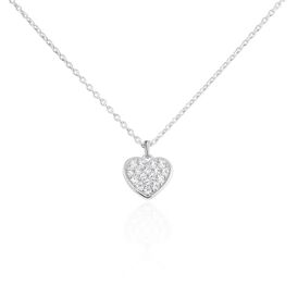 Damen Halskette Silber 925 Zirkonia Herz - Herzketten Damen | OROVIVO