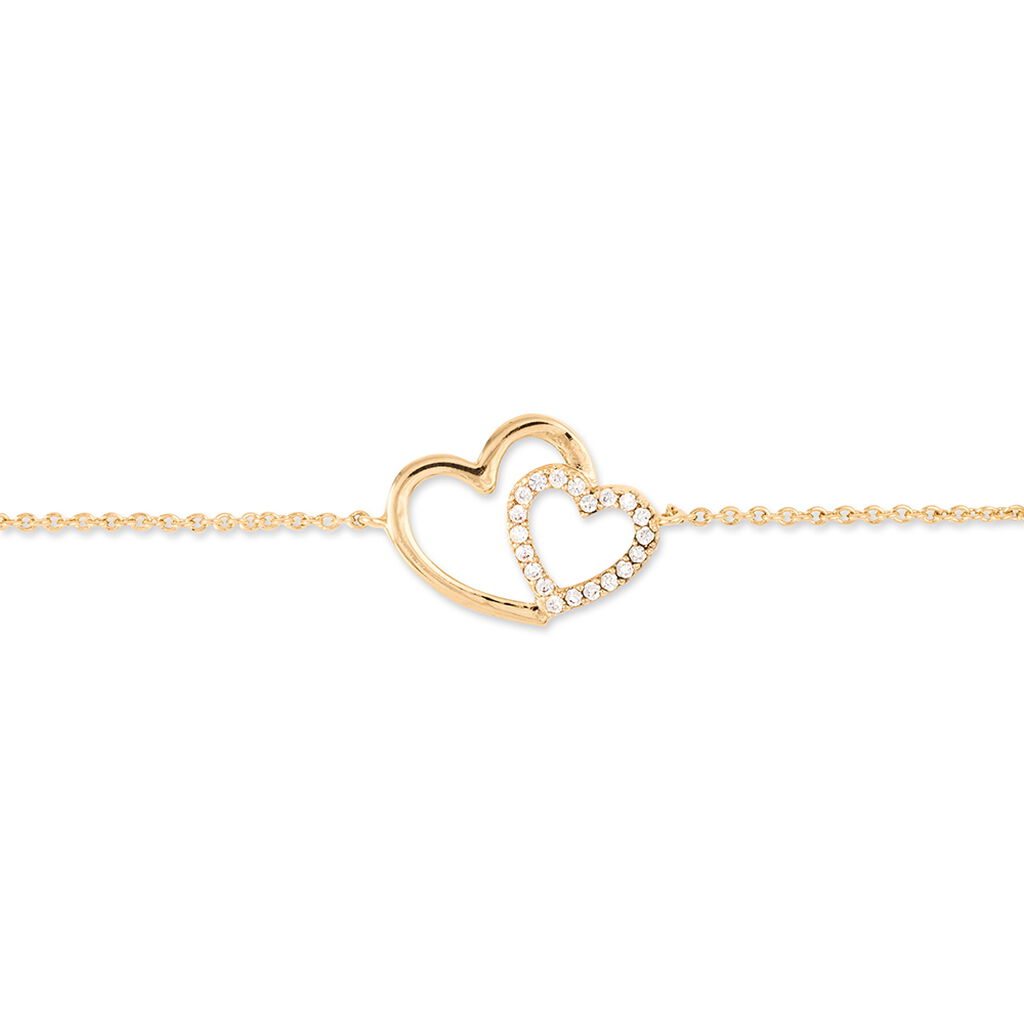 Damen Armband Messing 18 Karat Vergoldet Zirkonia Herz Alexandra - Armbänder Damen | OROVIVO