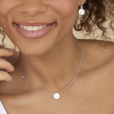 Damen Halskette Silber 925 Diamant rhodiniert - Halsketten Damen | OROVIVO