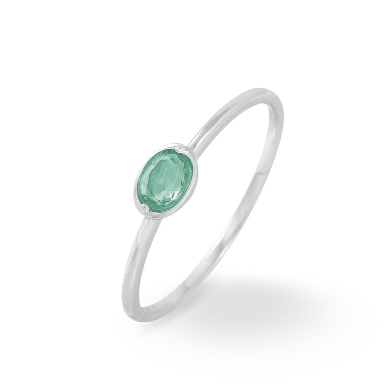 Bague Lily-jeanne Or Blanc Emeraude - Spannringe Damen | OROVIVO