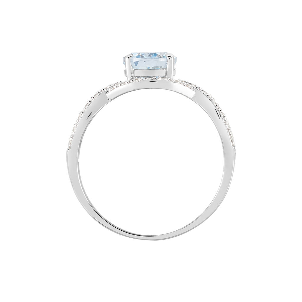Bague Or Weiss Tina Topaze Centrale - Spannringe Damen | OROVIVO