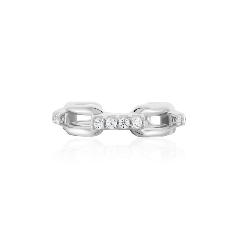 Bague D'hélix Unitaire Antonino Argent Weiss Oxyde De Zirconium - Spannringe Damen | OROVIVO