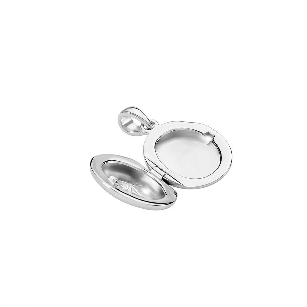 SYLENNE Damen Anh&auml;nger Silber 925 Zirkonia Wei&szlig; 0,01 ct Oval