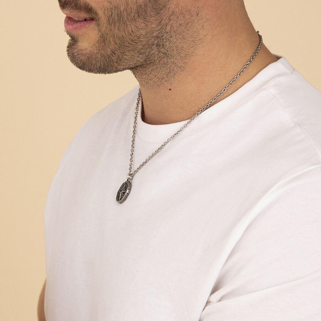 Herren Halskette Edelstahl Kompass - Halsketten Herren | OROVIVO