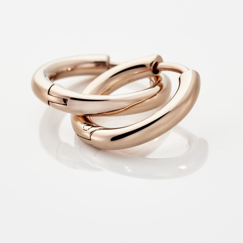 SIERRA Damen Creolen Titan rosevergoldet B 2,5 mm