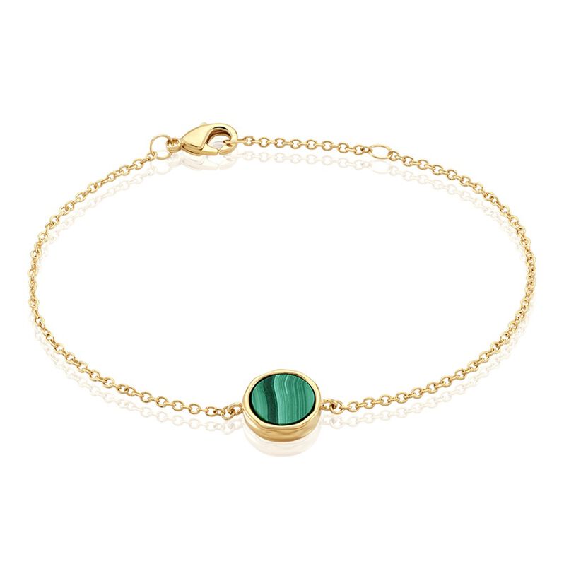 Bracelet Plaqué Or Neassa Malachite - Spannringe Damen | OROVIVO