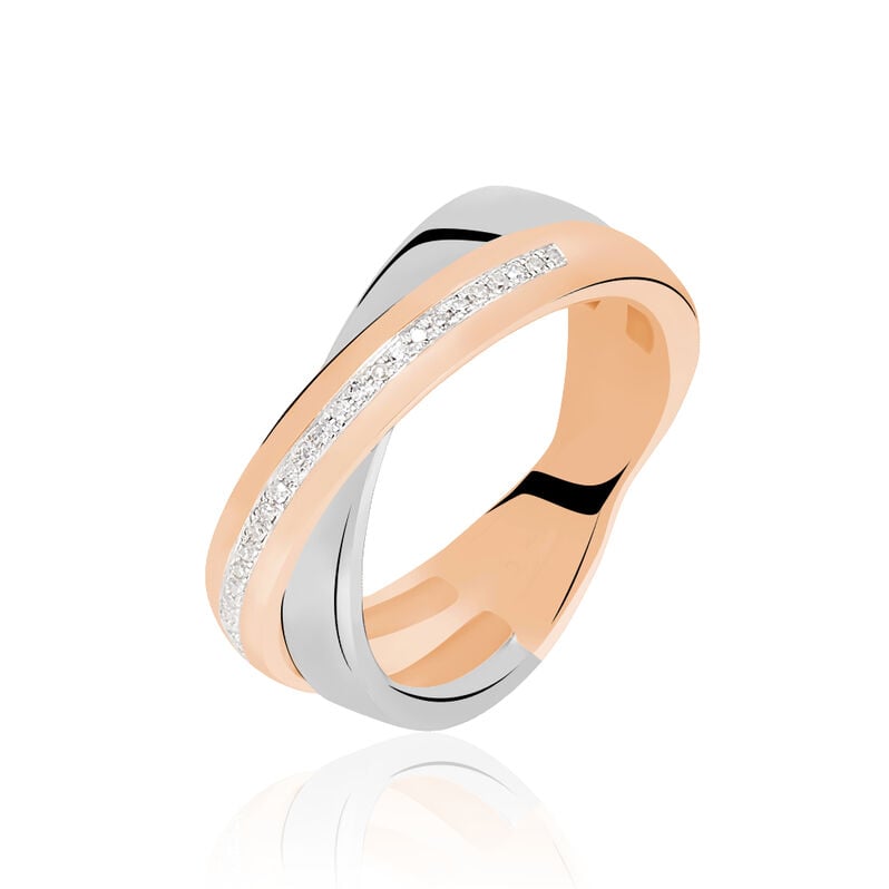 Bague Or Bicolore Andrette Diamants - Spannringe Damen | OROVIVO
