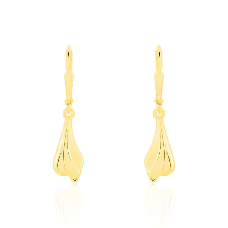 BRIGITTE 3 Damen Ohrringe Lang Gold 333 (8 Karat) Welle - Ohrh&auml;nger Damen | OROVIVO