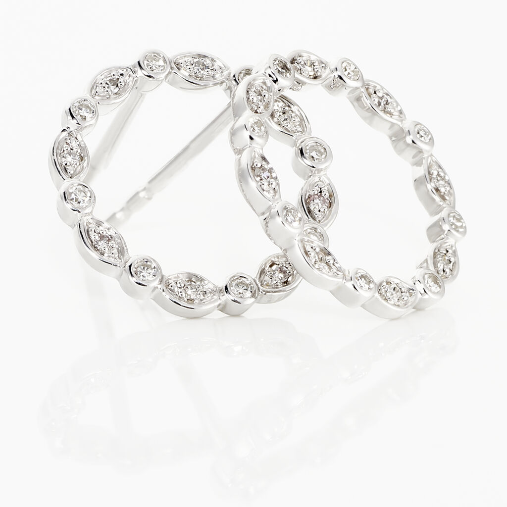 Boucles D'oreilles Or Weiss Elandine Puc - Spannringe Damen | OROVIVO