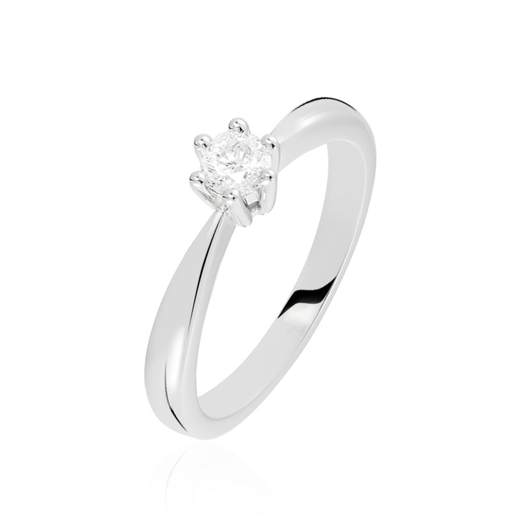 Damen Ring Weißgold 375 Diamant 0,2ct Rome  - Verlobungsringe Damen | OROVIVO
