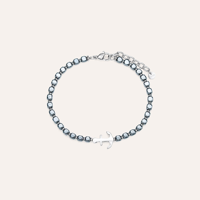 Bracciale Man Code Acciaio Ematite - Spannringe Herren | OROVIVO