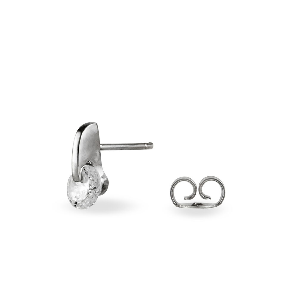 VERA Damen Ohrstecker Silber 925 Zirkonia Wei&szlig;