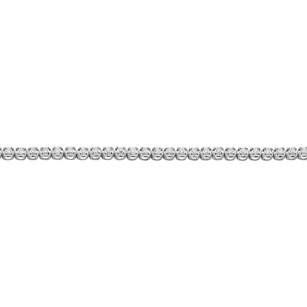 Damen Armband Weißgold 585 Rund Weiß Teana 18,5cm - Armbänder Damen | OROVIVO