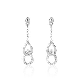 Damen Ohrstecker Lang Silber 925 Zirkonia - Ohrstecker lang Damen | OROVIVO