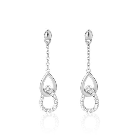 Damen Ohrstecker Lang Silber 925 Zirkonia - Ohrringe mit Stein Damen | OROVIVO