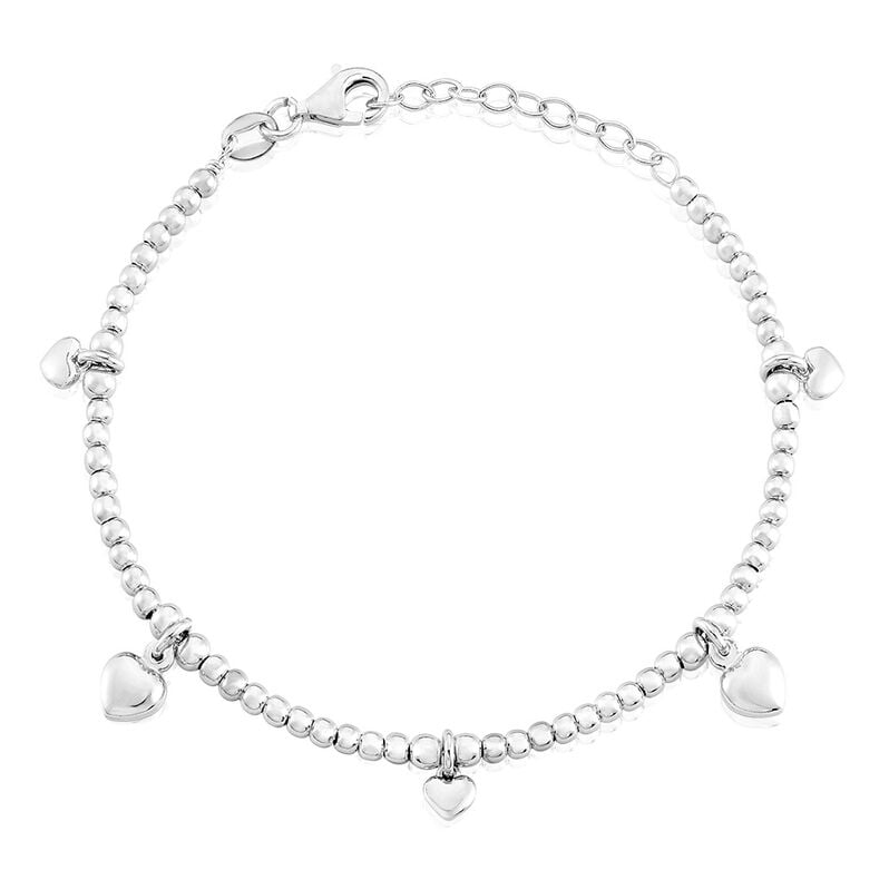 ARAYA Kinder Armband Silber Silber 925 Herz B 2,5 mm - Kugelarmb&auml;nder Kinder | OROVIVO