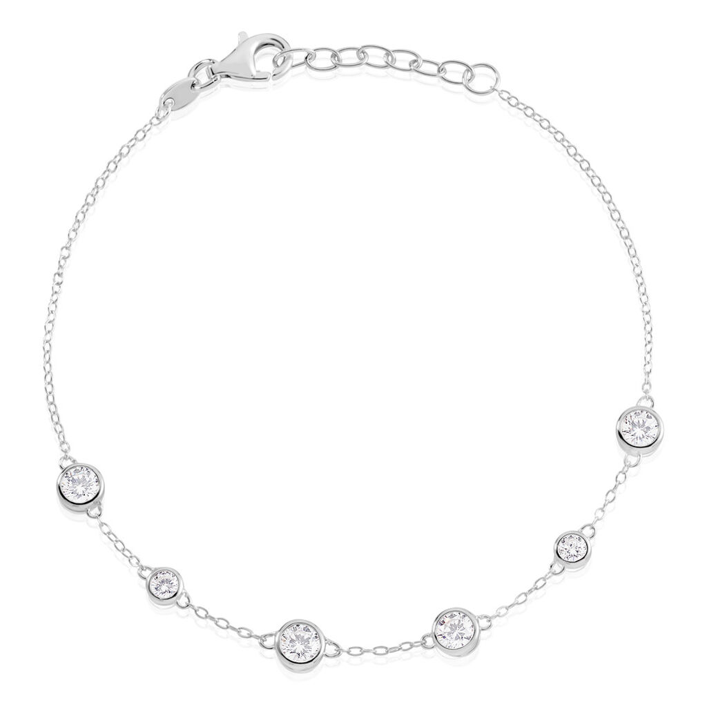 LOTTE Damen Armband Silber 925 Zirkonia Weiß 1,62 ct B 1,2 mm, Armband mit Stein