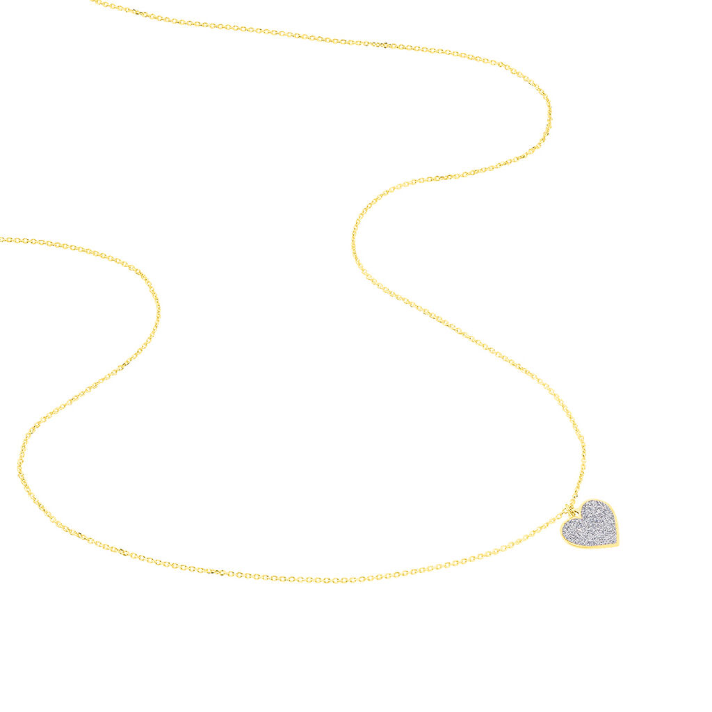 MARTA Damen Collier Gold 375 (9 Karat) Herz