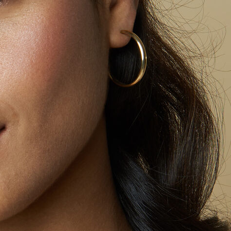 KRIM Damen Creolen Gold 585 (14 Karat) B 2 mm - Creolen Damen | OROVIVO