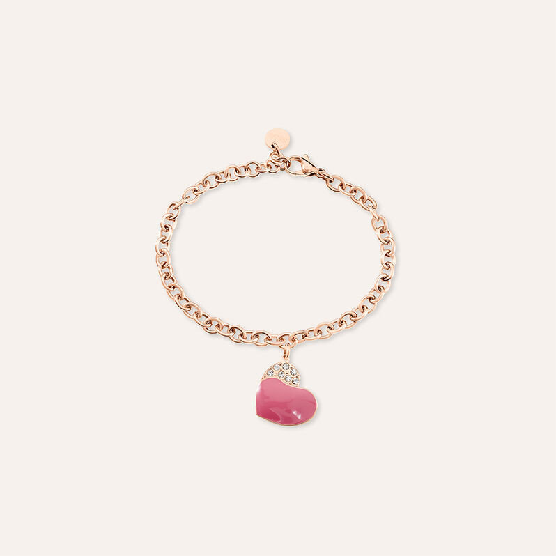 Bracciale Lady Sweet Acciaio Rosa Cristallo - Spannringe Damen | OROVIVO
