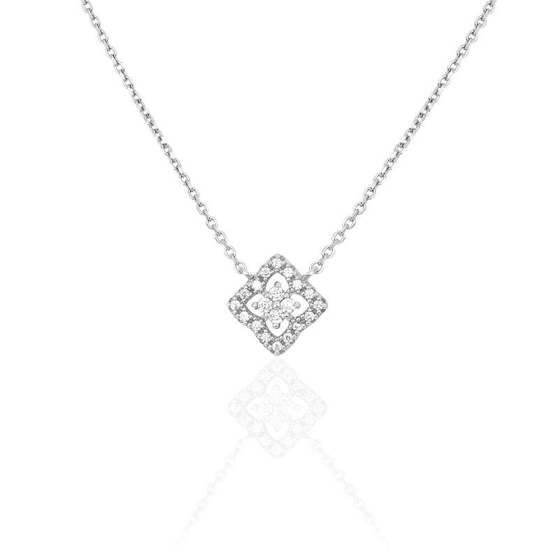 Collier Abigail Argent Rhodié Losange - Spannringe Damen | OROVIVO