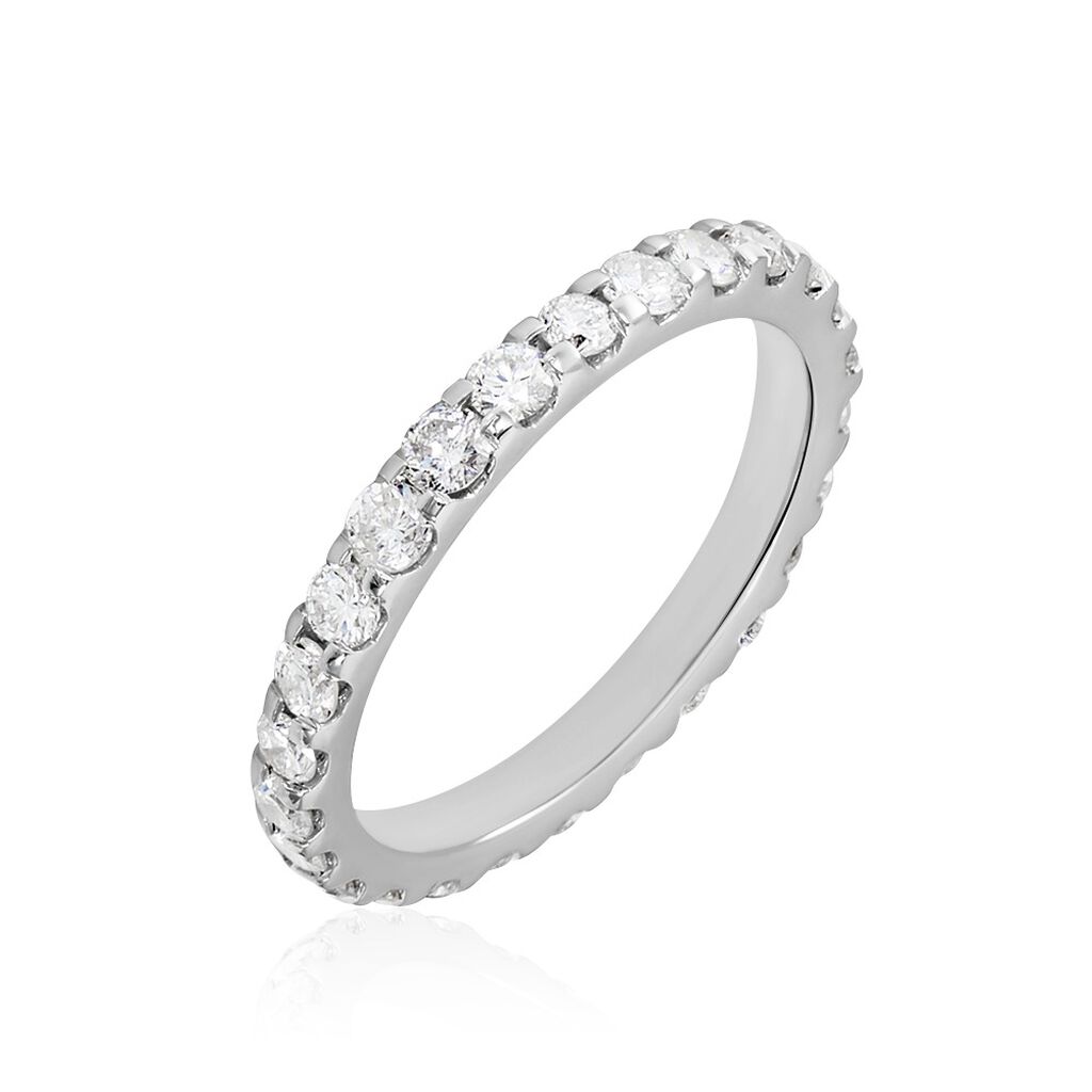 Damen Ring Wei&szlig;gold 750 (18 Karat) Diamant Wei&szlig; 1,5 ct