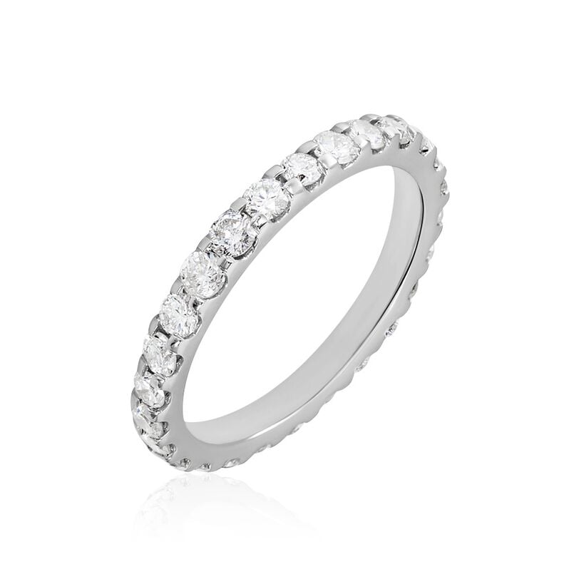 Damen Ring Wei&szlig;gold 750 (18 Karat) Diamant Wei&szlig; 1,5 ct - Ringe mit Stein Damen | OROVIVO