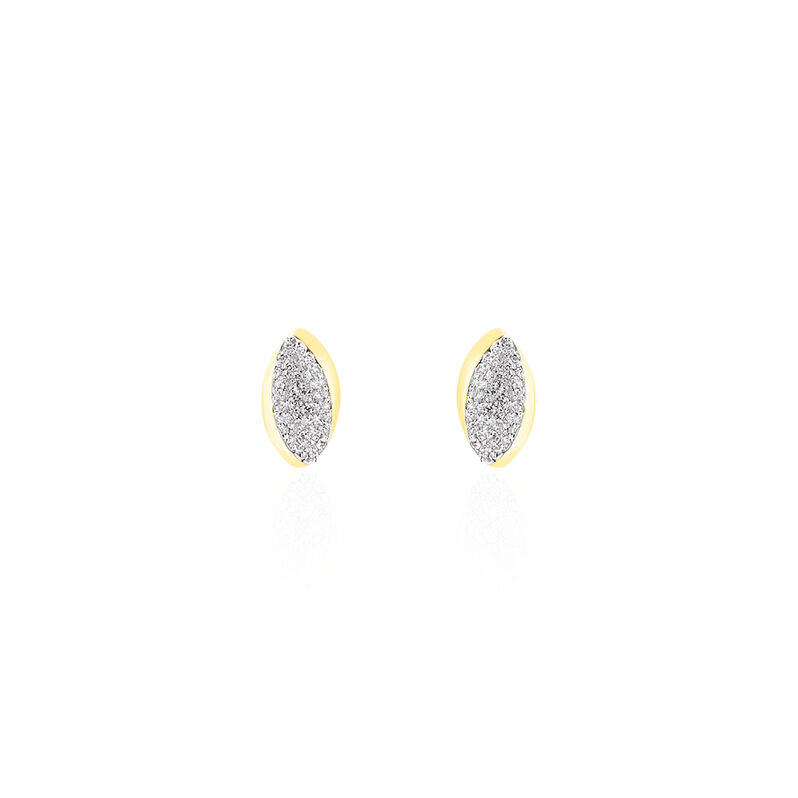 Damen Ohrstecker Gold 375 Diamant 0,18ct Mandel Neolle  - Ohrstecker Damen | OROVIVO