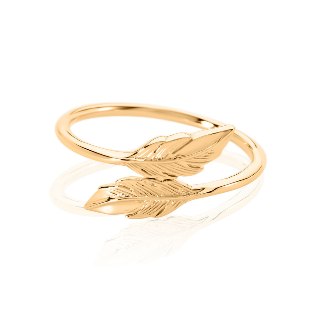 GIA Damen Ring Vergoldet Feder B 10 mm - Ringe Damen | OROVIVO