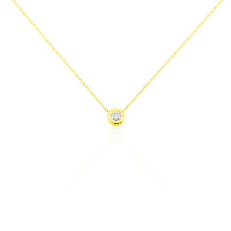 Damen Collier Gold 750 Diamant 0,2ct Paris - Halsketten Damen | OROVIVO