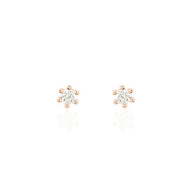 Damen Ohrstecker Roségold 375 Diamanten 0,07ct Merle - Ohrstecker Damen | OROVIVO