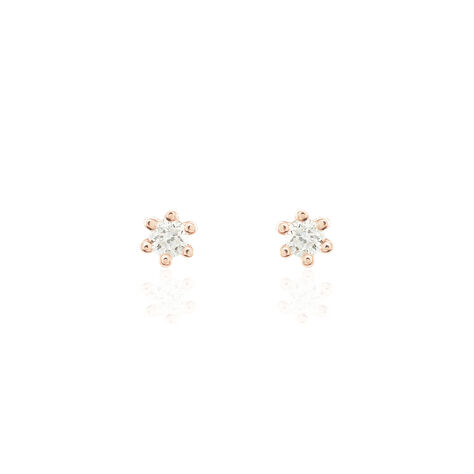 Damen Ohrstecker Roségold 375 Diamanten 0,07ct Merle - Ohrstecker Damen | OROVIVO