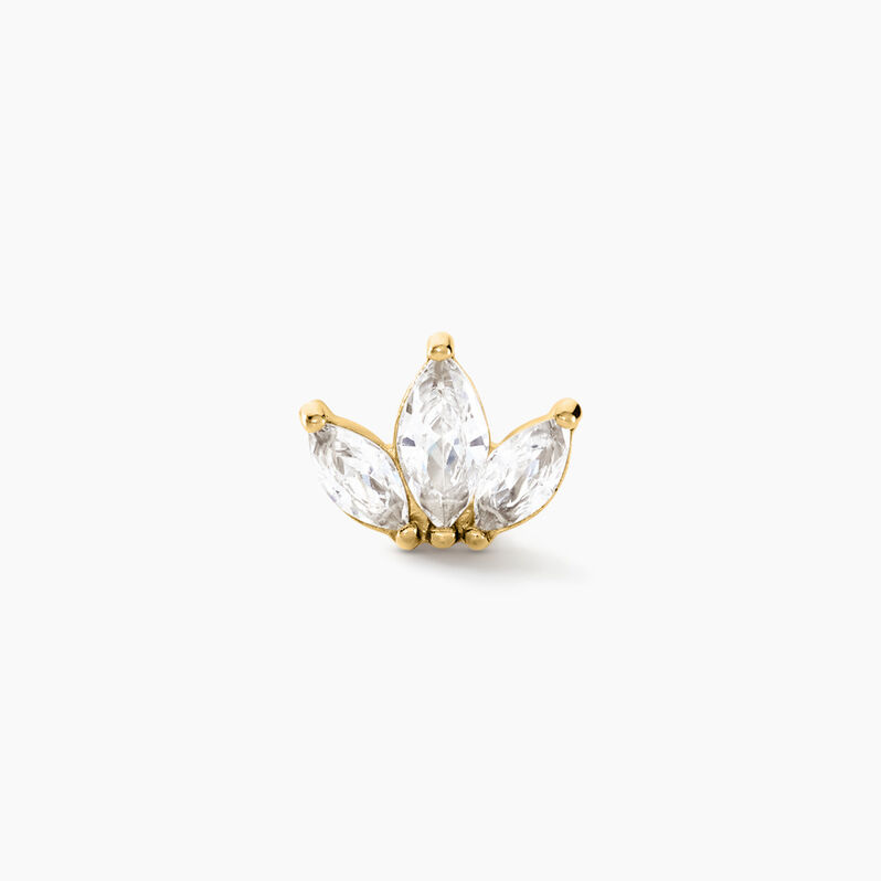 Piercing Gandie Acier Jaune Oxyde De Zirconium - Spannringe Damen | OROVIVO