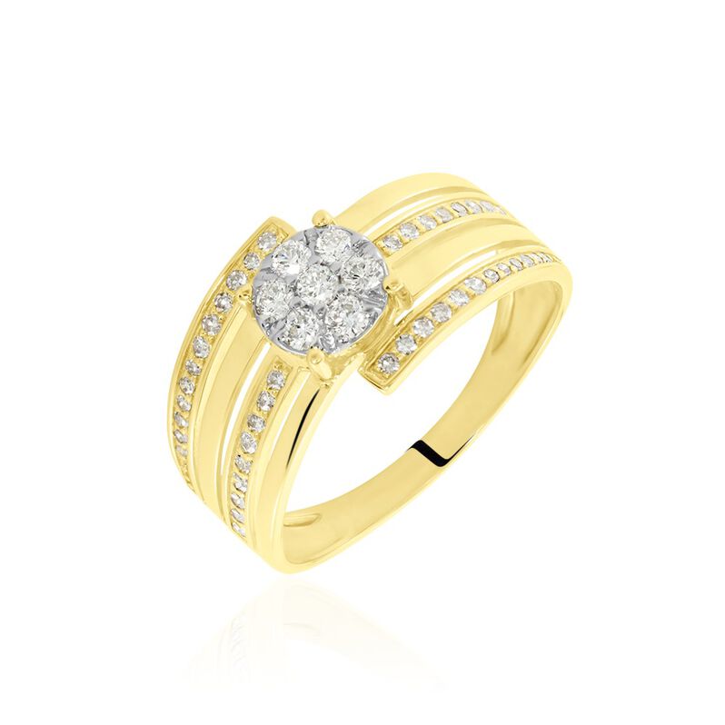 Bague Or Jaune Rosannah Diamants - Spannringe Damen | OROVIVO