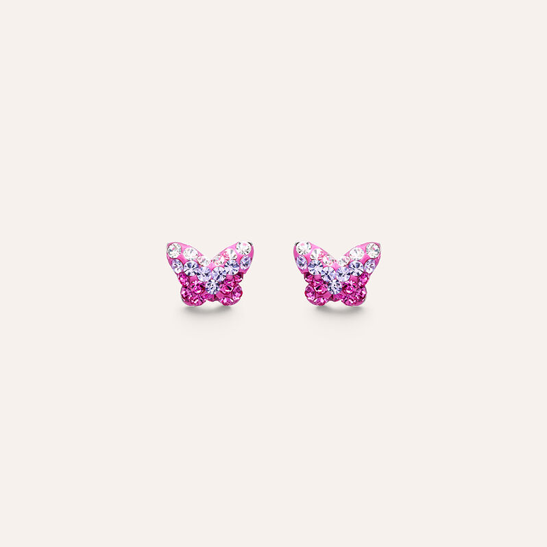 Orecchini Lobo Silver Baby Argento Rodiato Cristallo - Spannringe Kinder | OROVIVO