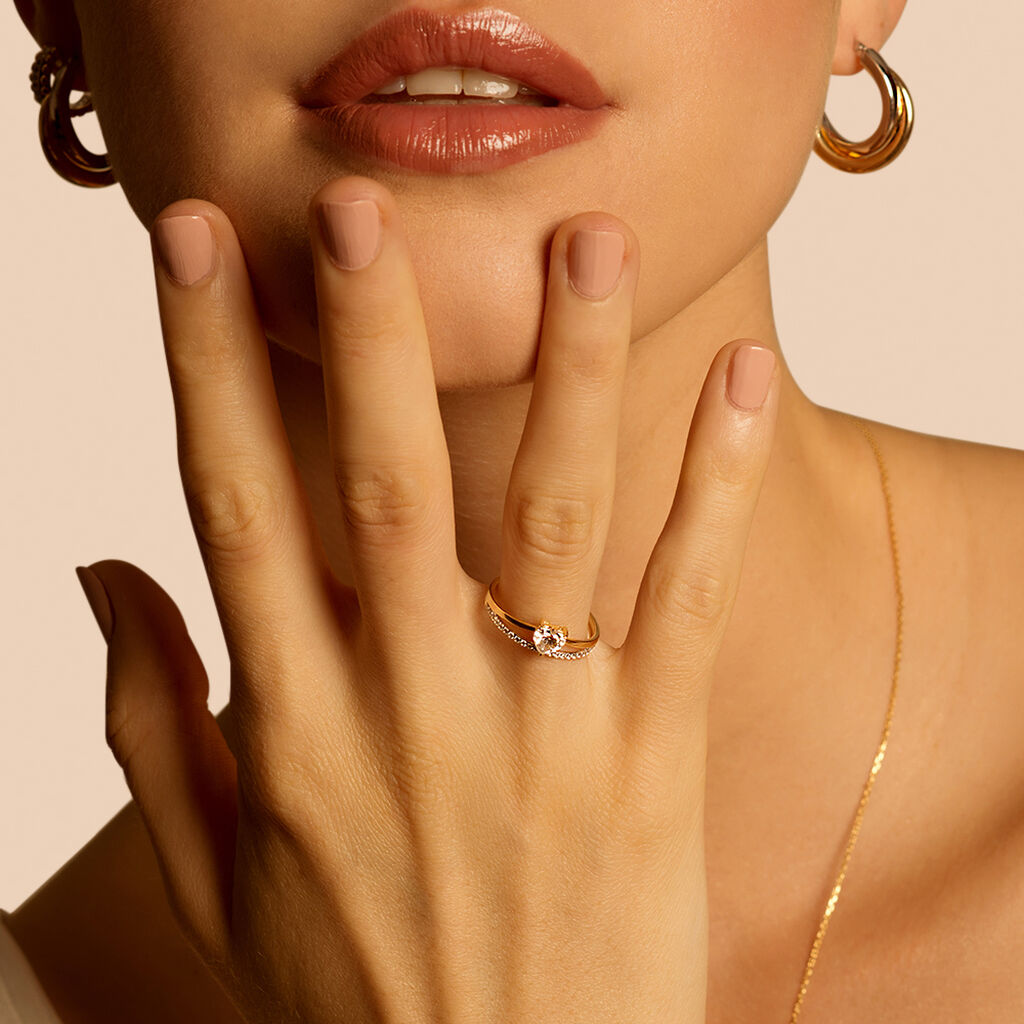 Damen Ring Gold 375 Zirkonia Chloe  - Verlobungsringe Damen | OROVIVO