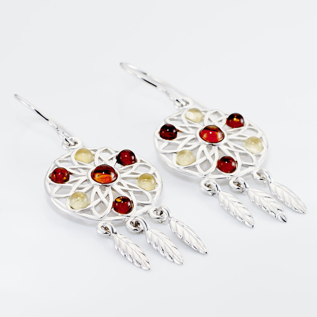 Boucles D'oreilles Lorena Argent Ambre - Spannringe Damen | OROVIVO