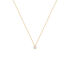 Sonate Damen Collier Gold 585 (14 Karat) Synthetischer Diamant Weiß 0,16 ct