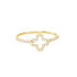 Swisscross Damen Ring Gold 375 (9 Karat) Zirkonia Weiß Blume