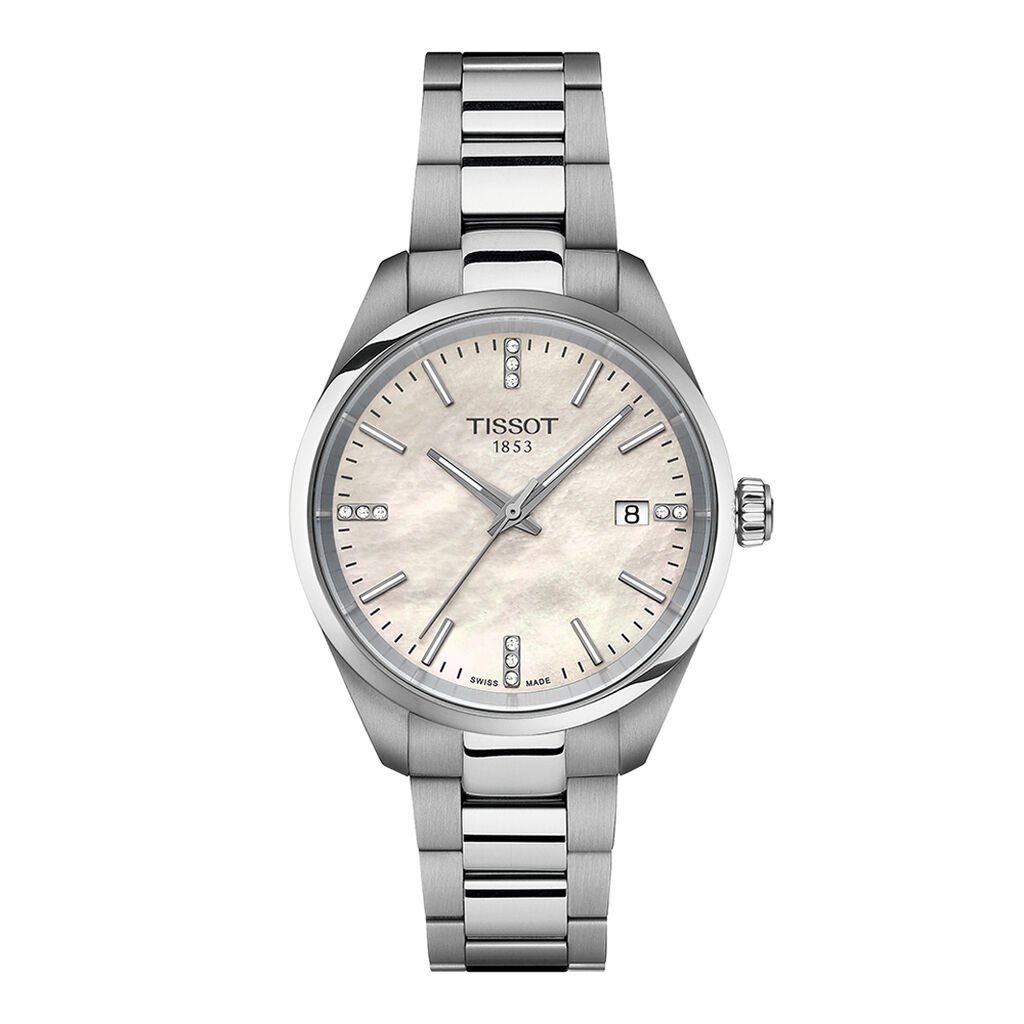 TISSOT Unisexuhr T1502101111600 Quarz, Uhr mit Stein