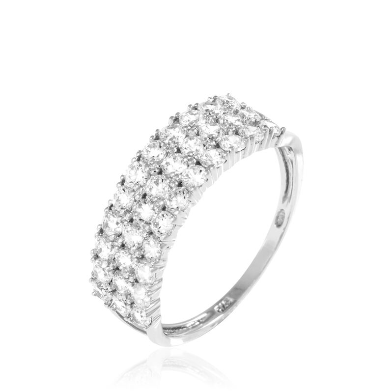 Bague Or Blanc Oxyde De Zirconium - Spannringe Damen | OROVIVO