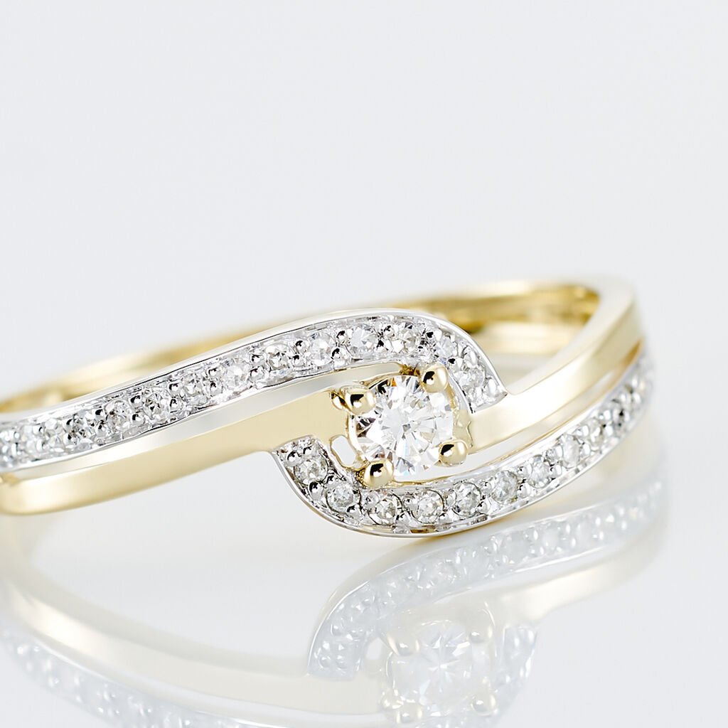 Bague Solitaire Vassilissa Or Jaune Diamant - Spannringe Damen | OROVIVO