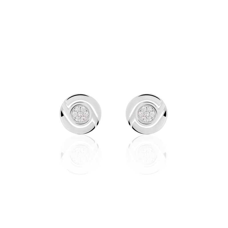 Damen Ohrstecker Silber 925 Zirkonia  - Ohrstecker Damen | OROVIVO