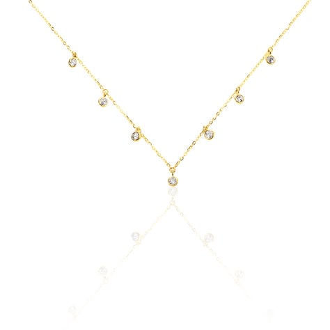 Damen Collier Gold 375 Zirkonia Talila 1 - Halsketten Damen | OROVIVO