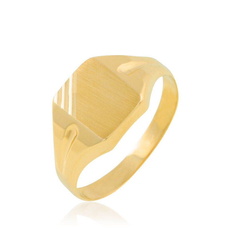 Chevaliere Or Jaune Carree - Spannringe Unisex | OROVIVO