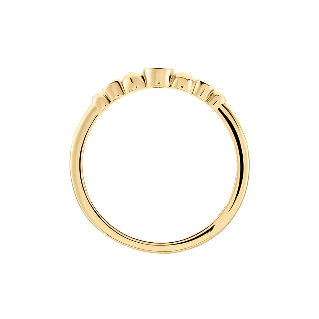 MALEAH Damen Ring Vergoldet Zirkonia Wei&szlig;