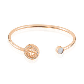 Damenarmband Edelstahl Rosé Vergoldet Kristal - Armreifen Damen | OROVIVO